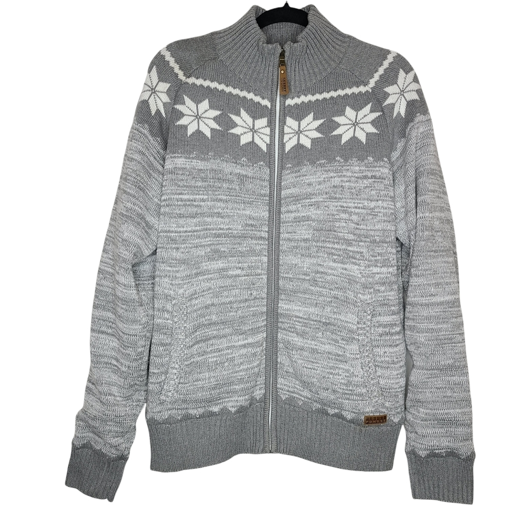 Ponsse Fair Isle Full Zip Sweater Jacket Euro 44 Large